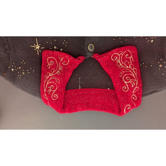 Vtg Design Options Christmas Cardigan Womens Small Nativity Holiday Sweater - Picture 5 of 12